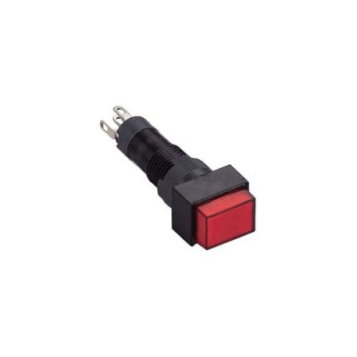 RJSPS8A Rectangular Switch, 8mm plastic push button switch, panel mount, led illuminated switch, plastic rectangular cap, Led Switches, rjs electronics ltd