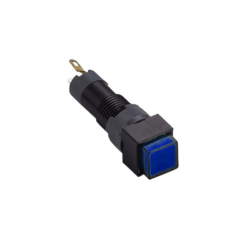 8mm led illuminated indicator, round plastic cap, panel mount, rjs electronics ltd