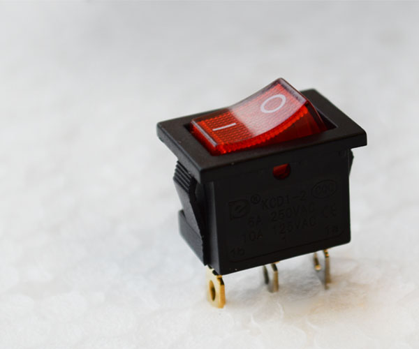 Rocker Switches, led options, panel mount, pcb mount, rjs electronics ltd