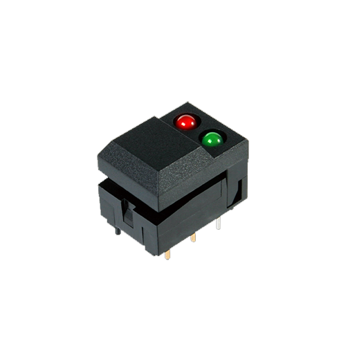 SP86 push button switch, led illumination, pcb mount, piano rocker switch, rjs electronics ltd.