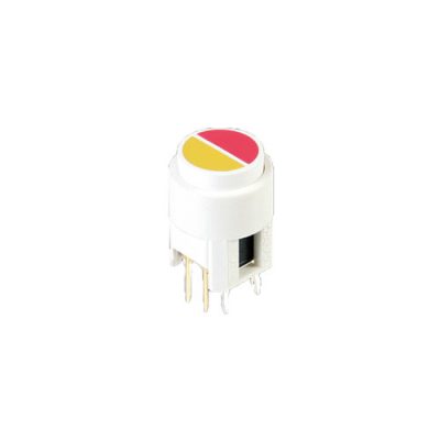 SPA Round PCB push button switch with LED illumination, split face cap, LED switches, rjs electronics ltd