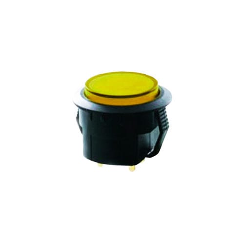 RGB illuminated push button switch, pcb mount, spc range, rjs electronics ltd