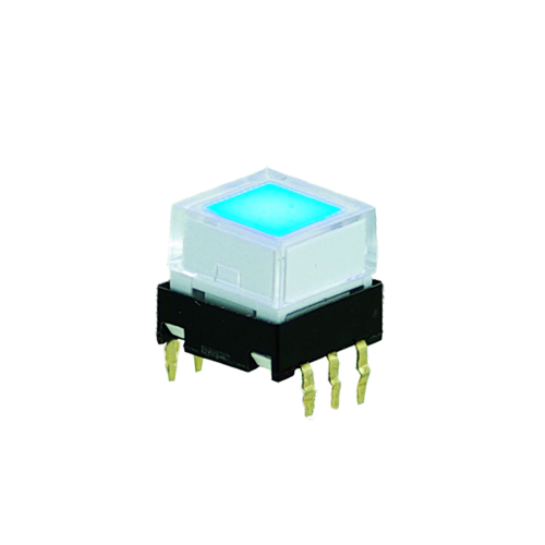 Low profile, pcb push button switch with led illumination. LED Switches, LED Illumination options, RJS Electronics Ltd