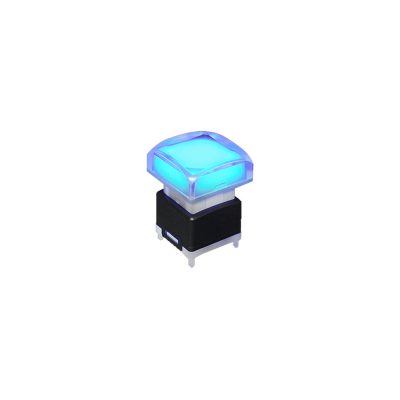 SPG1 / SPG2 Square led illuminated pcb push button switch, broadcast switch, led switches, RJS Electronics Ltd