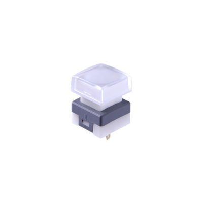 SPG4 Square illuminated push button switch, pcb mount, broadcast switch. LED Switches, LED Illumination Options, RGB Options, RJS Electronics Ltd