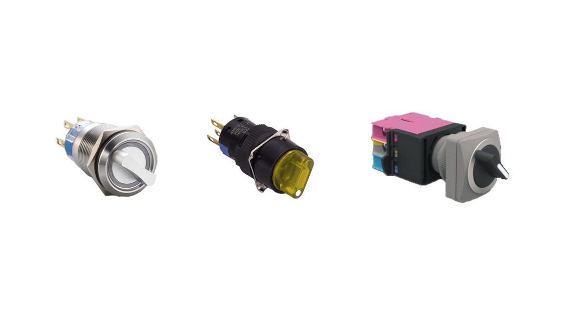 selector switches, illuminated or non illuminated, industrial controls, rjs electronics ltd