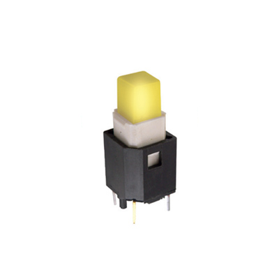TC011 Yellow illuminated pcb push button switch, rjs electronics ltd