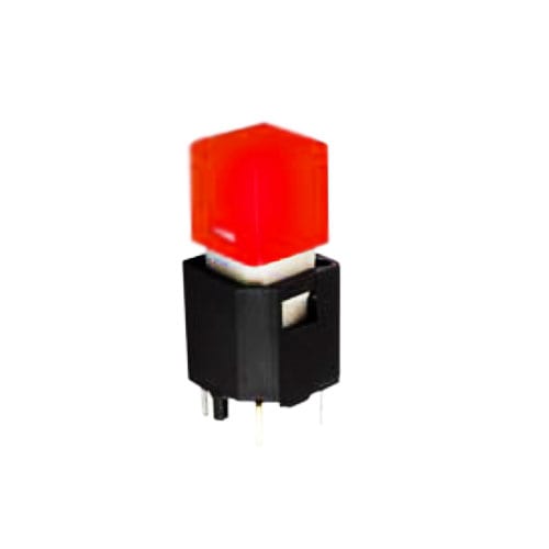 TC011-AS2B-R plastic pcb push button switch, led illuminated, LED Switches, RJS Electronics Ltd