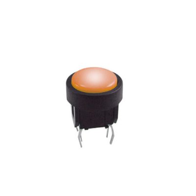 TC013-N11AR1KW orange - pcb led push button switch with illumination, LED switches, RJS Electronics Ltd