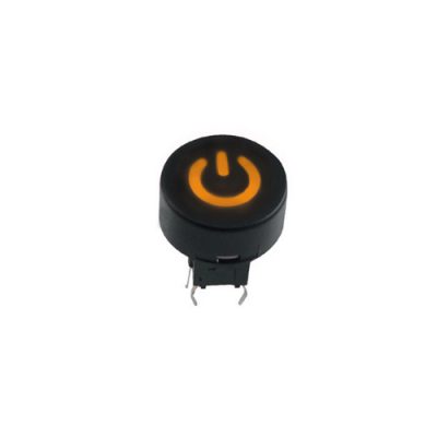orange led push button, pcb switch, LED switches, rjs electronics ltd