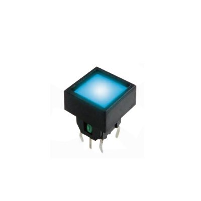 led illuminated push button switches, blue square button, LED switches, rjs electronics ltd