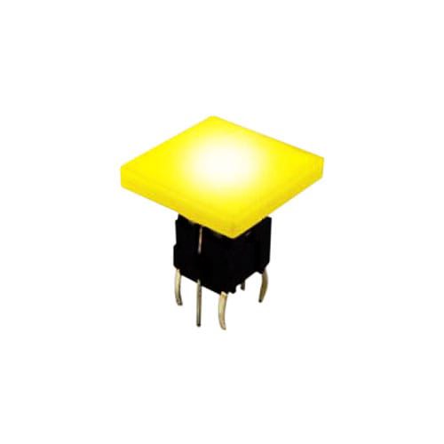 push button switch with led illumination. Tactile feel, pcb terminals. RJS Electronics