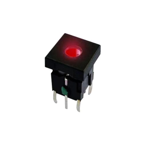 square push button switch with dot led illumination. rjs electronics