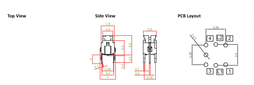 illuminated switch drawing, rjs electronics ltd