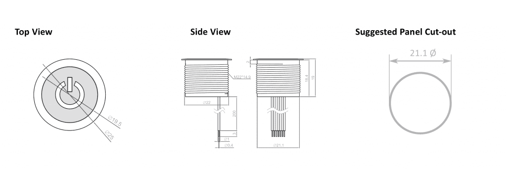 TS004 switch drawing, rjs electronics ltd