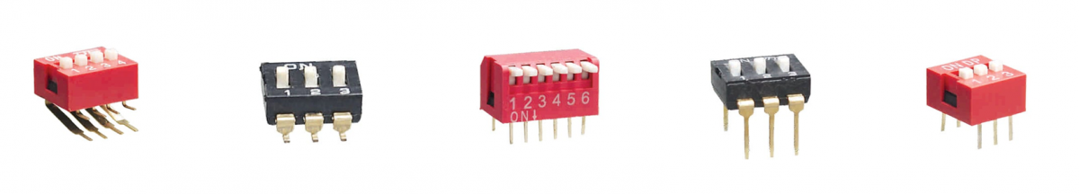 Dip switches, pcb mount switches, rjs electronics ltd