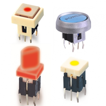 RJS Electronics Ltd, PCB614, single, bi-colour PCB switches with momentary switches, RJS Electronics Ltd