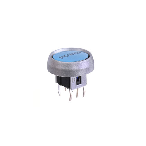 pb614 push button switch with led illumination, pcb mount, with tactile click, tactile switch, rjs electronics ltd