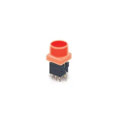 illuminated led latching button, pcb mount, rjs electronics ltd