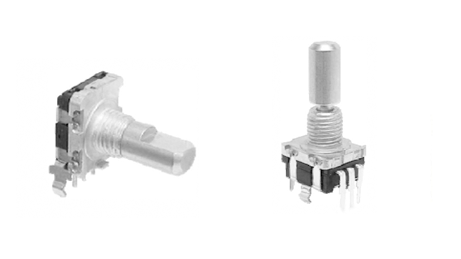 right angle or vertical pots and encoder types, available at rjs electronics ltd