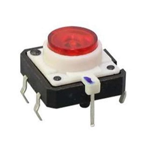 minature tactile switch with LED illumination and momentary function. Silent and click sound feed back. RJS Electronics Ltd.