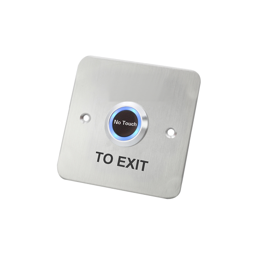 Infrared switch, proximity switch, touchless exit switch with dual colour led illumination, green LED illumination and blue LED illumination, RJS Electronics Ltd.