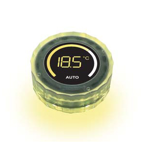 RJS-SDE-3 programmable navigation switch, SDE-3-3T knob style, rotary encoder, push button switch, switch with illumination, LCD display, CAN BUS communication, LED switches, panel mount, momentary push button switch, RJS Electronics Ltd