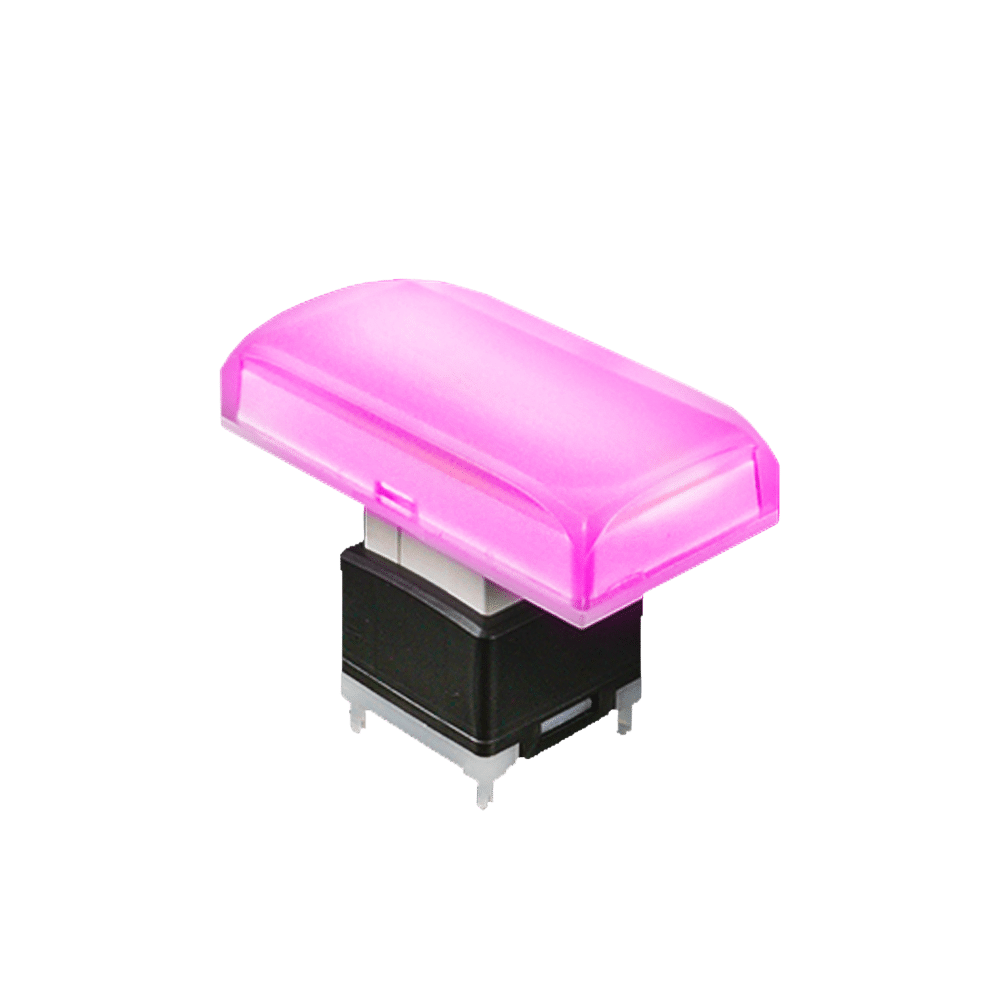 spg series, broadcast push button switch with led illumination, rectangular cap, pcb mount, rjs electronics ltd