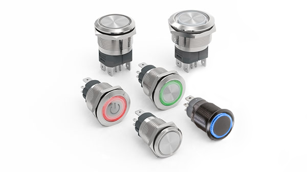 RJSX07 High current push button switch series, rjs electronics ltd